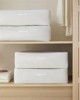 4lü Mega Boy Gri Pötikare Baza Altı Hurç Set 74 x 46 x 22 cm