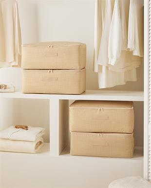 4lü Orta Boy Bej Pötikare Hurç Set 52 x 28 x 21 cm