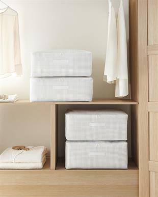 4lü Orta Boy Gri Pötikare Hurç Set 52 x 28 x 21 cm