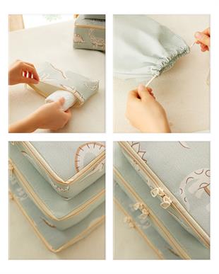 6lı Çocuk Odası Dinozor Bavul İçi Düzenleyici Set