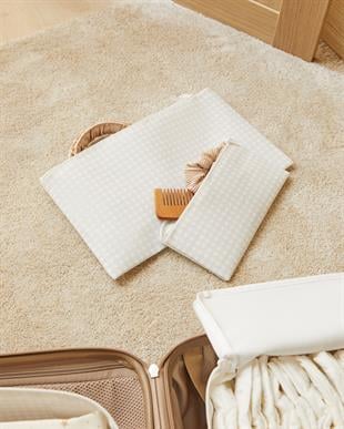 6lı Gri Pötikare Bavul İçi Düzenleyici Set