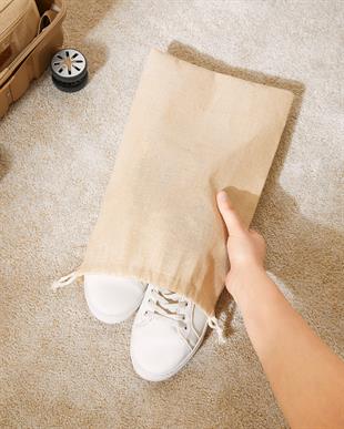 6lı Jüt Keten Kumaş Bavul İçi Düzenleyici Set