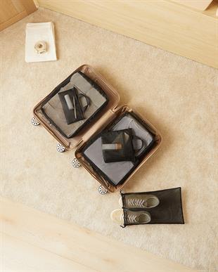 6lı Siyah Renk File Bavul İçi Düzenleyici Set