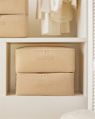 8li Orta Boy Bej Pötikare Hurç Set 52 x 28 x 21 cm