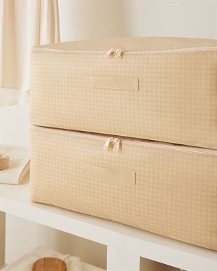 8li Orta Boy Bej Pötikare Hurç Set 52 x 28 x 21 cm