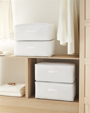 8li Orta Boy Gri Pötikare Hurç Set 52 x 28 x 21 cm