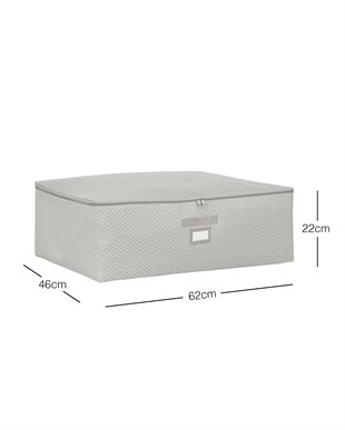 Büyük Boy Gri Balıksırtı Baza Altı Hurç 62 x 46 x 22 cm