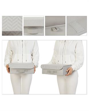 Çekmece İçi Gri Balıksırtı Kapaklı Kutu 30 x 23 x 11 cm
