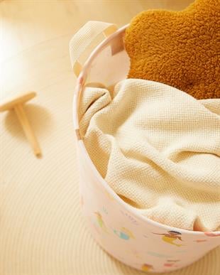 Çocuk Odası Deniz Kızı Desenli Oyuncak Sepeti 33 x 40 cm