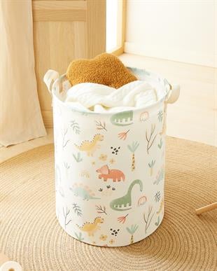 Çocuk Odası Dinozor Desenli Oyuncak Sepeti 33 x 40 cm