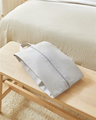 Gri Balıksırtı Ayakkabı Düzenleyici Taşıma Çantası 22 x 40 x 9 cm