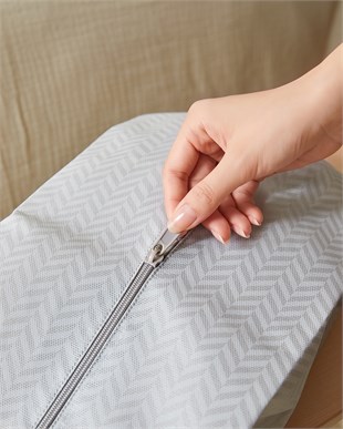 Gri Balıksırtı Ayakkabı Düzenleyici Taşıma Çantası 22 x 40 x 9 cm