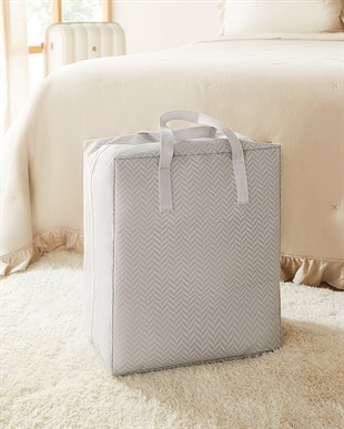 Gri Balıksırtı Ayakkabı Taşıma Seyahat Çantası 36 x 41 x 20 cm