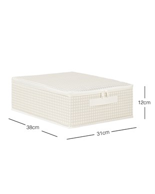 Gri Pötikare Destekli Kutu Hurç 31 x 38 x 12 cm
