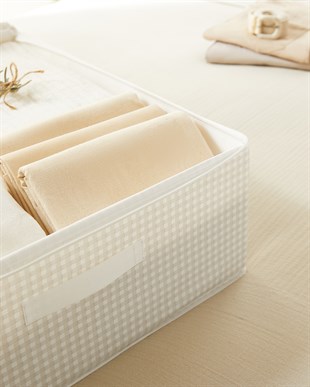 Gri Pötikare Destekli Kutu Hurç 45 x 55 x 18 cm