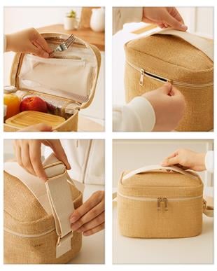 Küçük Boy Jüt Soğuk Tutan Çanta 23 x 16 x 15 cm