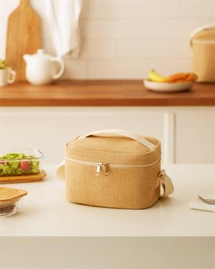 Küçük Boy Jüt Soğuk Tutan Çanta 23 x 16 x 15 cm