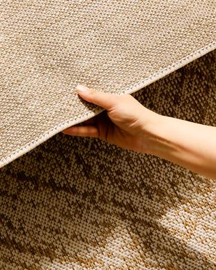 Leke Tutmaz İç Dış Mekan Bej Renk Desenli Halı Kilim 120 x 180 cm