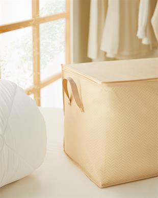 Mega Boy Pvc Pencereli Bej Balıksırtı Hurç 75 x 40 x 40 cm