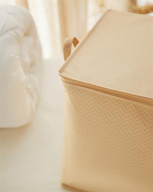 Mega Boy Pvc Pencereli Bej Balıksırtı Hurç 75 x 40 x 40 cm