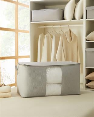 Mega Boy Pvc Pencereli Gri Balıksırtı Hurç 75 x 40 x 40 cm