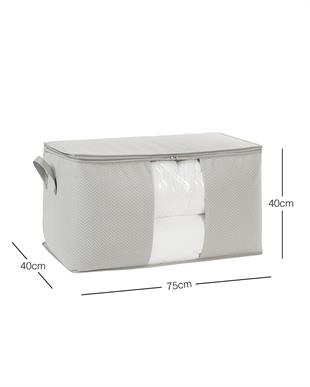 Mega Boy Pvc Pencereli Gri Balıksırtı Hurç 75 x 40 x 40 cm