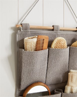 2 Katlı Gri Renk Enjoy Jüt Duvar Tipi Düzenleyici 35 x 45 cm