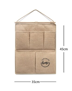 2 Katlı Home Jüt Duvar Tipi Düzenleyici 35 x 45 cm