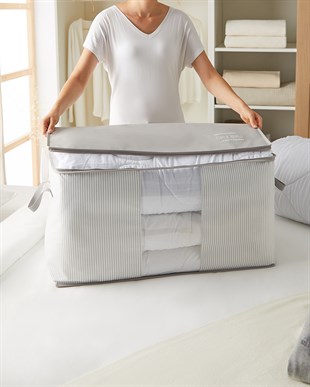 2li Mega Boy Pvc Pencereli Stuff & Things Gri Çizgili Hurç Set