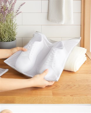 3lü Gri Renk Ayakkabı Yıkama Filesi Set