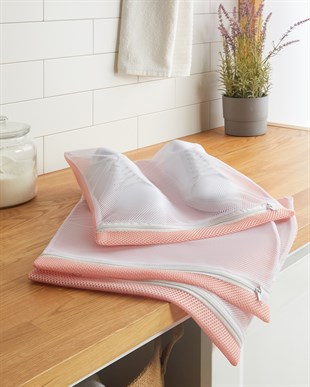 3lü Pembe Renk Ayakkabı Yıkama Filesi Set