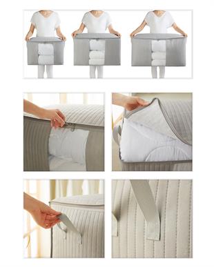 3lü Pvc Pencereli Gri Renk Kapitone Hurç Set