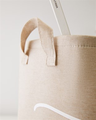 Bej Renk Love Sepet 30 x 21 x 18 cm