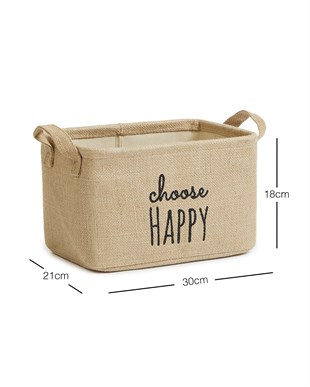 Choose Happy Jüt Sepet 30 x 21 x 18 cm