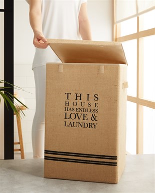 Jüt Çamaşır Kutusu 36 x 36 x 56 cm