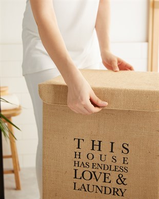 Jüt Çamaşır Kutusu 36 x 36 x 56 cm