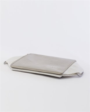 Küçük Boy Gri Çizgili Stuff & Things Hurç 30 x 22 x 18 cm