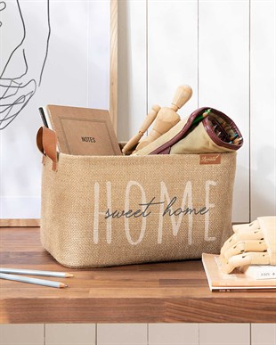 Home Sweet Home Jüt Sepet 30 x 21 x 18 cm