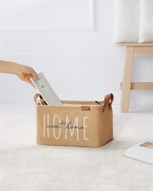 Home Sweet Home Jüt Sepet 30 x 21 x 18 cm