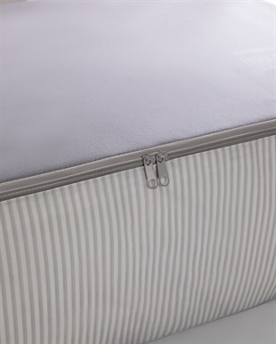 Mega Boy Gri Çizgili Stuff & Things Baza Altı Hurç 74 x 46 x 22 cm