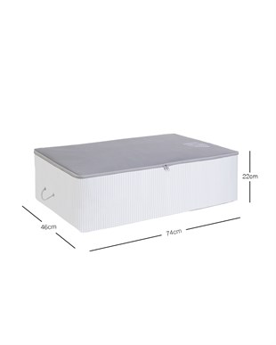 Mega Boy Gri Çizgili Stuff & Things Baza Altı Hurç 74 x 46 x 22 cm