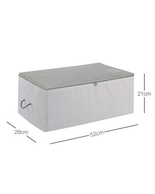 Orta Boy Gri Çizgili Stuff & Things Hurç 52 x 28 x 21 cm