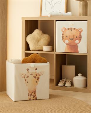 Ocean Home Textile 2'li Çocuk Odası Sevimli Hayvanlar Kutu Set 33 x 30 x 33 cm