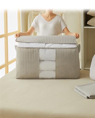 2li Mega Boy Pvc Pencereli Gri Renk Kapitone Hurç Set 75 x 40 x 40 cm