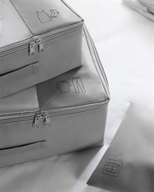 6lı Gri Renk Bavul İçi Düzenleyici Set