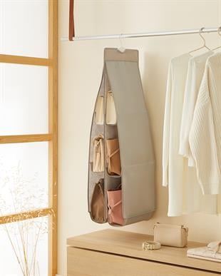 Bölmeli Gri Balıksırtı Çanta Düzenleyici 30 x 97 cm