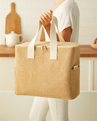 Büyük Boy Jüt Soğuk Tutan Çanta 35 x 20 x 33 cm