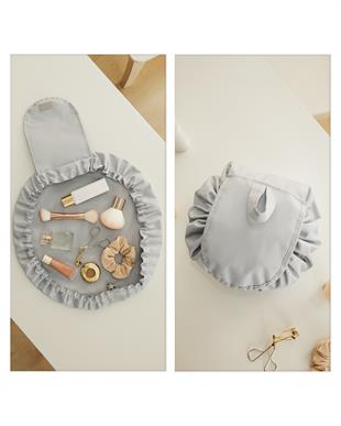 Fonksiyonel Su İtici Leke Tutmaz Kumaş Düzenleyici Seyahat Tipi Makyaj Çantası Ø 50 cm