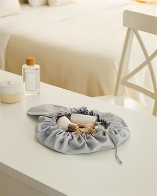 Fonksiyonel Su İtici Leke Tutmaz Kumaş Düzenleyici Seyahat Tipi Makyaj Çantası Ø 50 cm