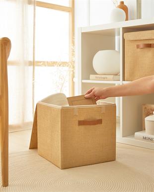 Jüt Kapaklı Kutu 30 x 30 x 30 cm